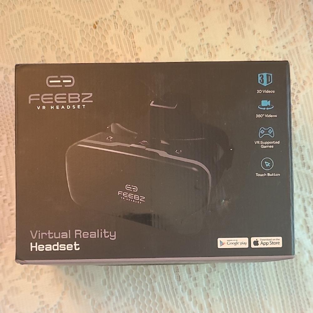 Black VR Headset Youtube 3D Videos